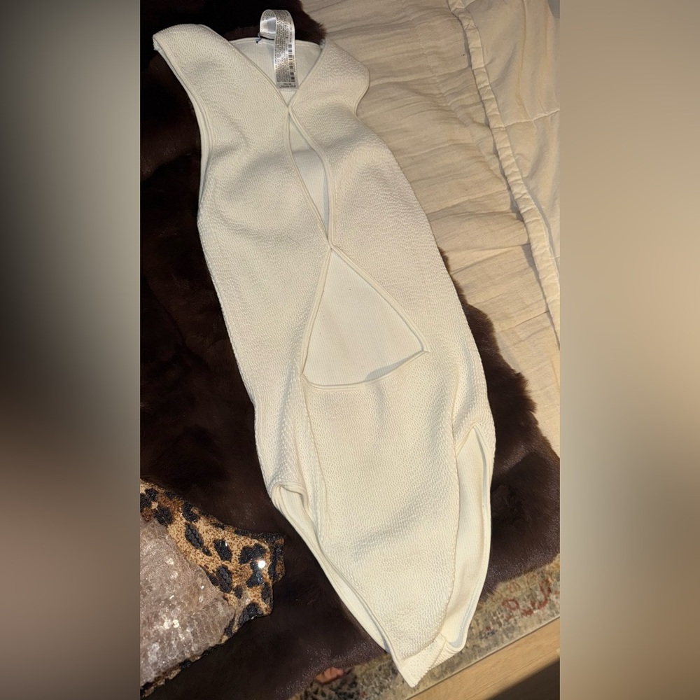 Zara Cream Textured Body Suit